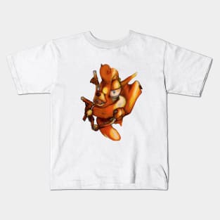 fiery chihuahua attacks with guns don't mess Kids T-Shirt